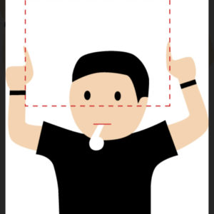 VARの結果。みちょまくんレッドカード。